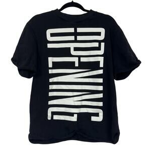 Opening Ceremony Black & White Graphic Print Short Sleeve Sweatshirt Womens S